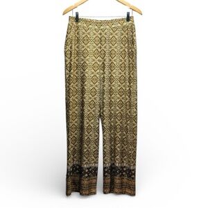 DB Established 1962/Dress Barn Women's
Wide-Leg Geometric Print Pants Pockets Sm